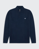 Walker & Hunt Knitted Zippy Navy Jumper Navy back view
