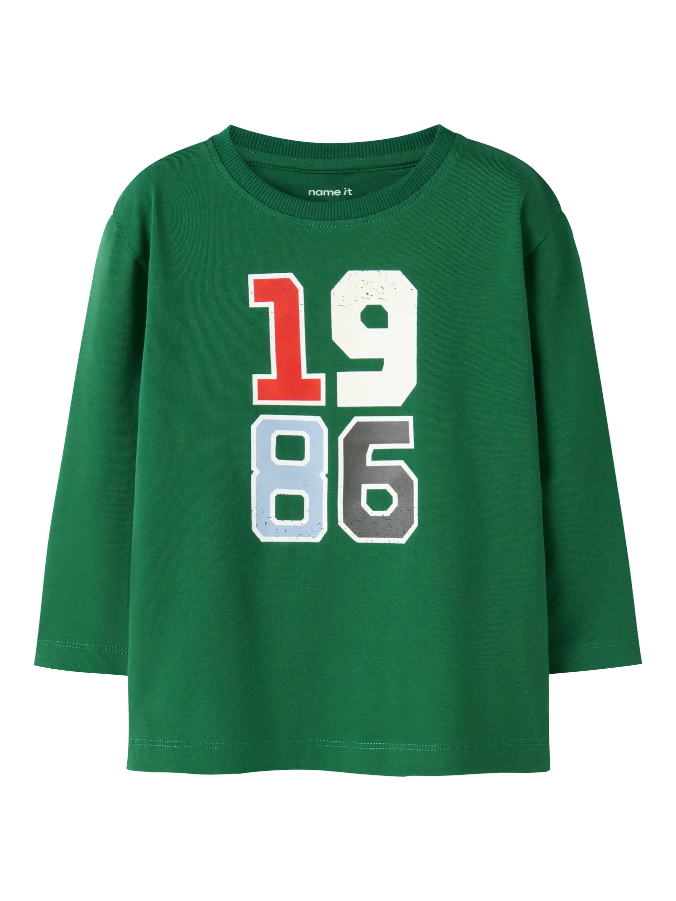 NAME IT Karnis Long Sleeve Top Verdant Green front view