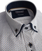 Advise Advise White Tan Diamond Pattern Shirt White/Tan detail view