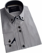 Advise Advise White Tan Diamond Pattern Shirt White/Tan model front view