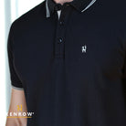 Kenrow Menswear Adam Black Polo Black detail view