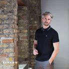 Kenrow Menswear Adam Black Polo Black model front view