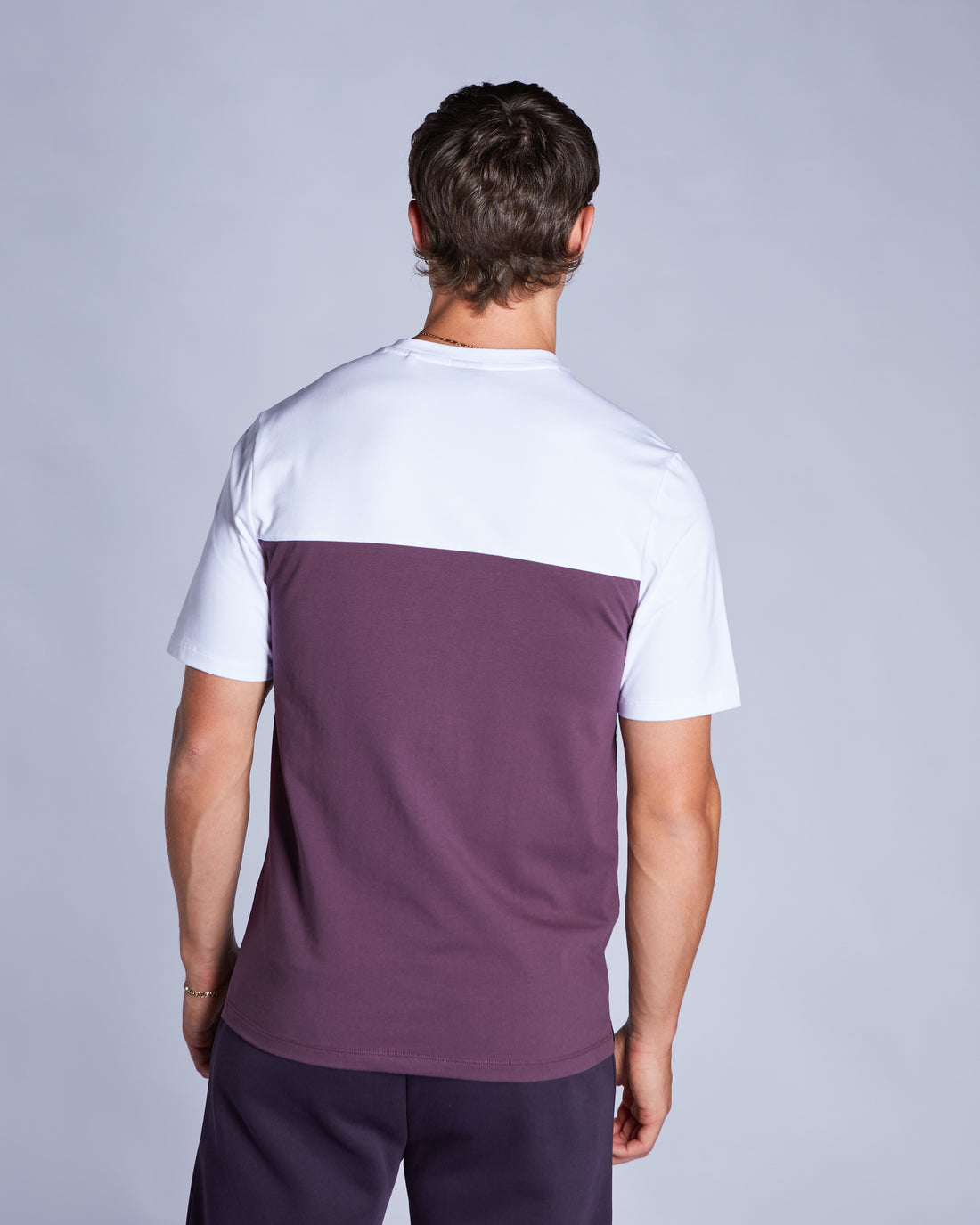 Men's Aiden White Wash Tee-Back View