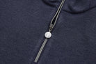 Silver 6th Sense logo zip pull on the navy Air 1/4 Zip Sweat