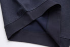 Navy Air 1/4 Zip Sweat ribbed hem and side seam