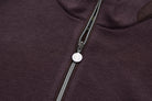 Silver zip pull on the plum 6th Sense Air Plum 1/4 Zip Sweat