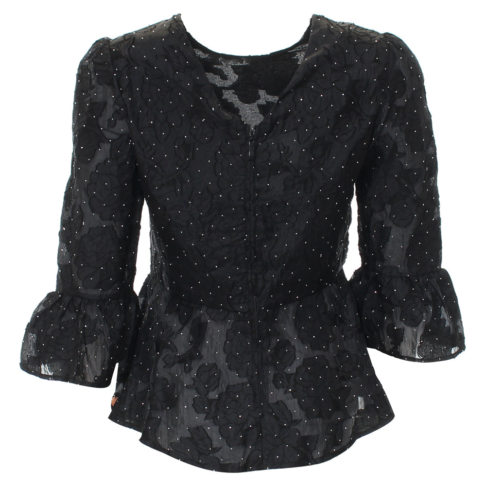 Ladies Alla Black Top-Back View