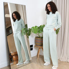 RANT & RAVE LADIES Relax & Renew Amy Sage Joggers Sage model front view