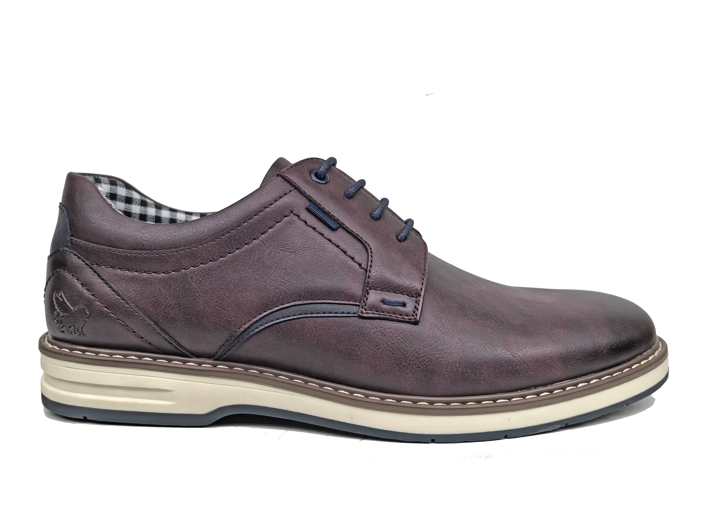 Marcozzi Andorra Charred Cherry men's lace-up shoe in charred cherry, side view