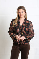 Rant & Rave Anna Frill Top in black, product view 1