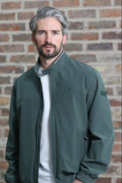 Kenrow Menswear Aston Khaki Bomber KHAKI model front view