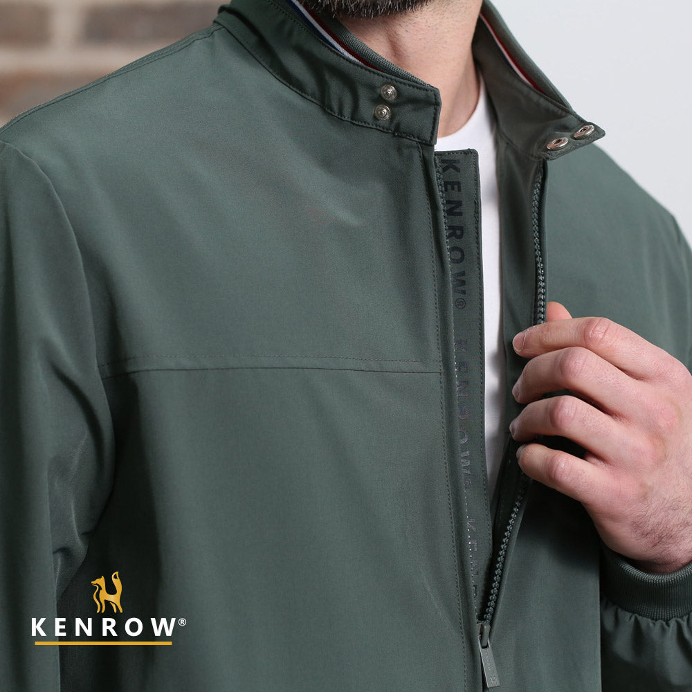 Kenrow Menswear Aston Khaki Bomber KHAKI detail view