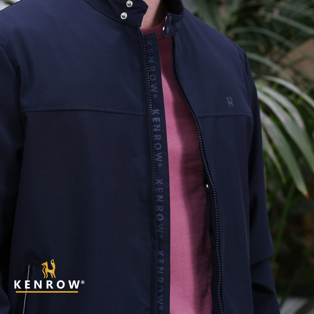 Kenrow Aston Bomber Navy, side view on model