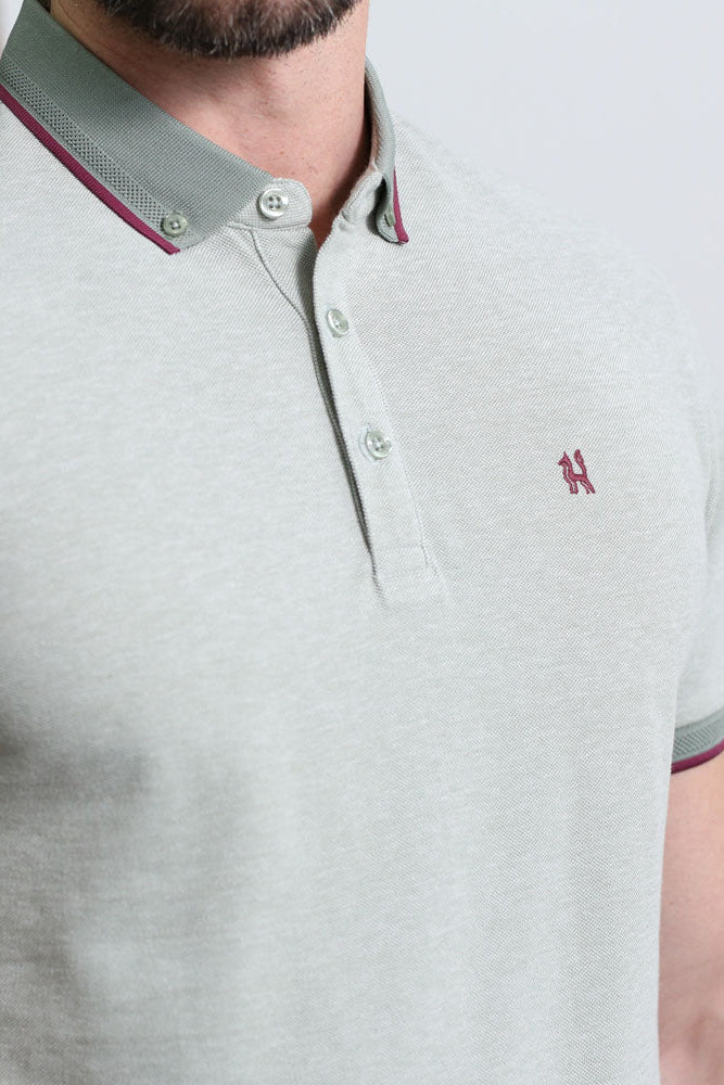 Kenrow Menswear Atlas Sage Polo Sage back view