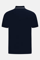 Back view of the 6th Sense Astound Eclipse Polo in Eclipse, showing a short-sleeved design with a tipped collar and contrasting trim on the sleeve edges.