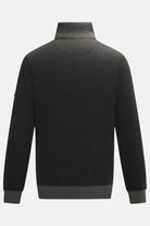 6th Sense Cloud Hybrid Full Zip Peat Jacket from the back, showing a smooth peat-colored body and a stand collar.