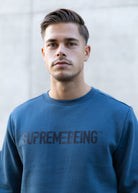 Supreme Being Energy Azure Teal Sweatshirt Azure Teal model front view
