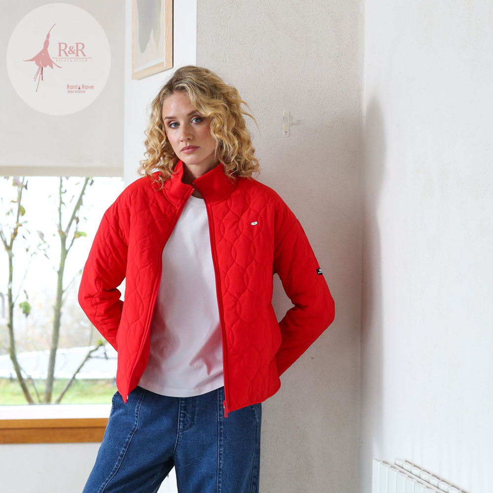 Ladies Relax & Renew Aine Tomato Jacket-Jacket Open View