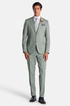 BENETTI Albert Sage Trousers Sage model front view