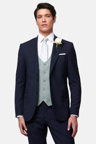 BENETTI Albert Sage Waistcoat Sage front view