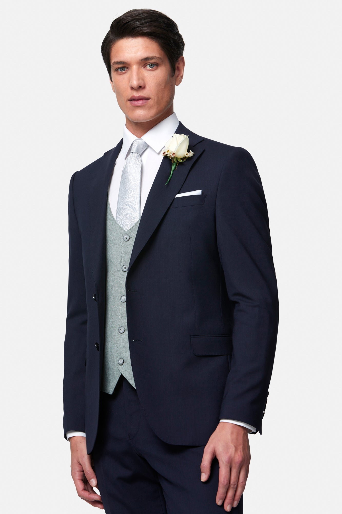 BENETTI Albert Sage Waistcoat Sage back view