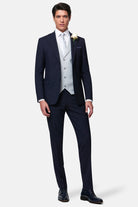 BENETTI George Silver Waistcoat Silver flat front view