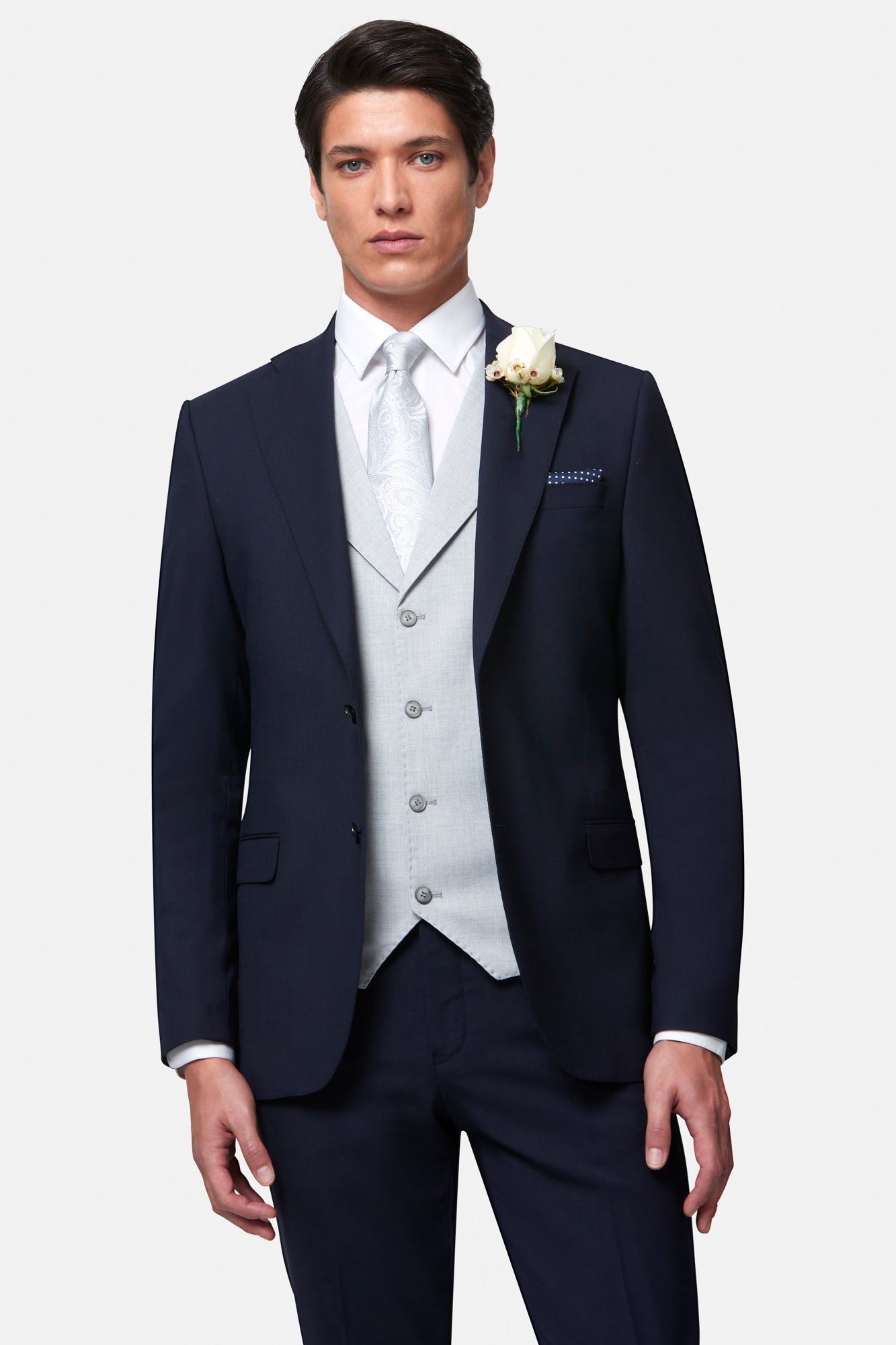 BENETTI George Silver Waistcoat Silver side view
