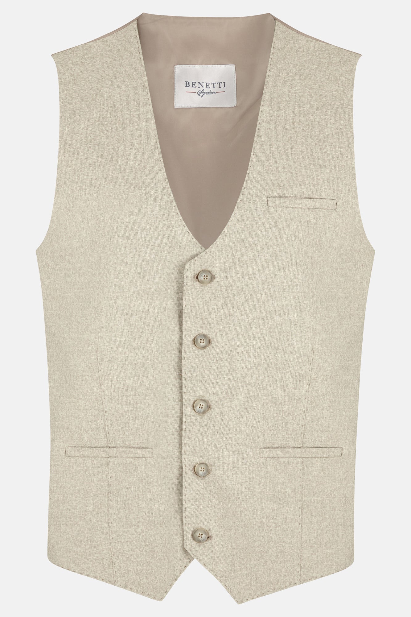 BENETTI Albert Stone Waistcoat Stone front view
