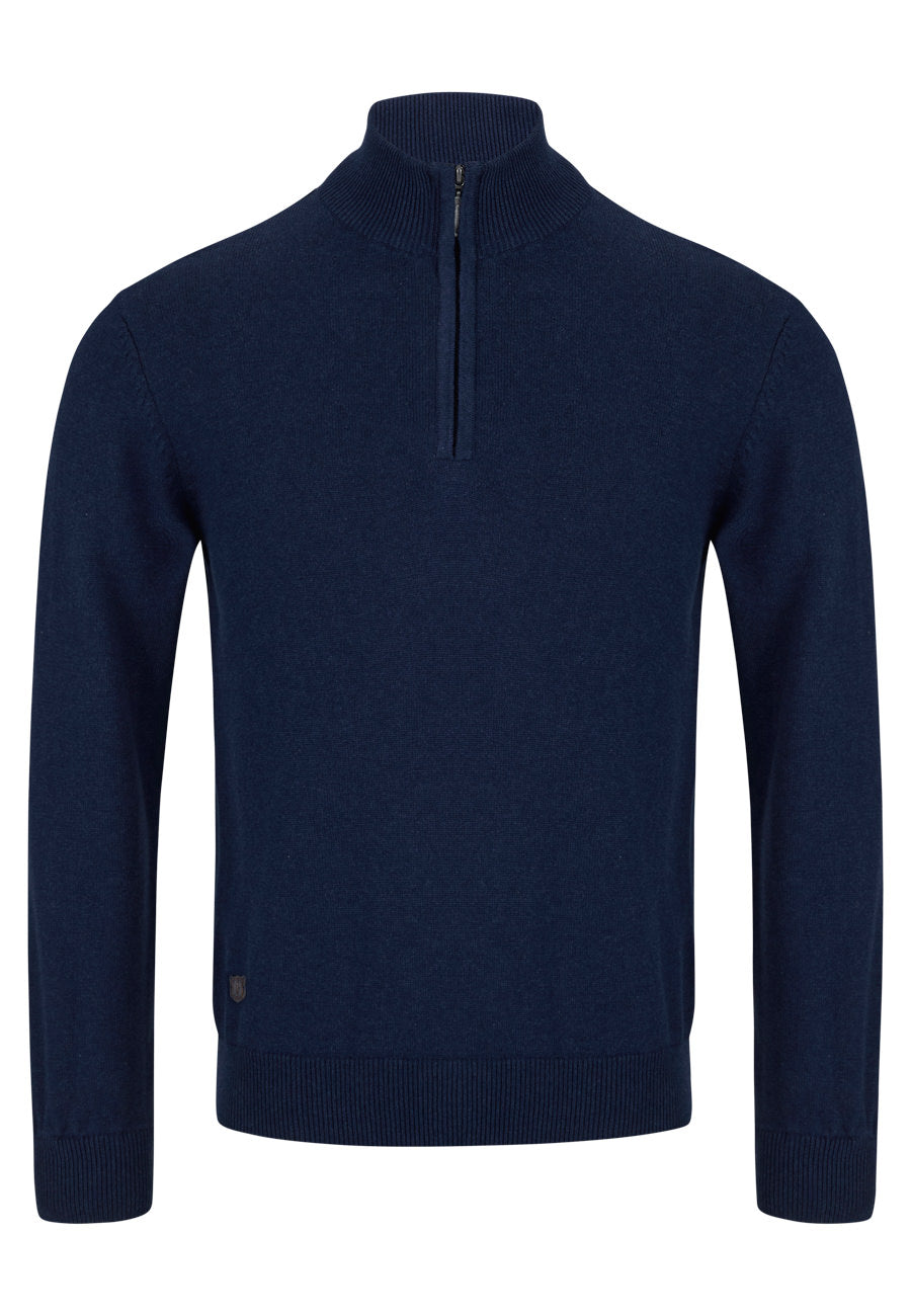 Andrew 1/4 Zip - Mix Kino Indigo