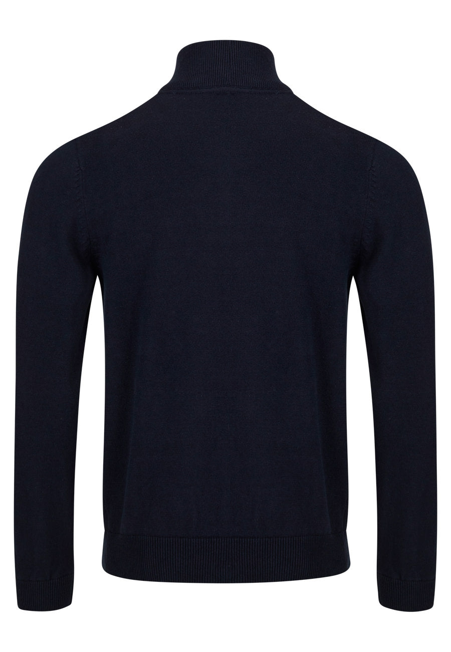 Andrew 1/4 Zip - Reed Navy-back view