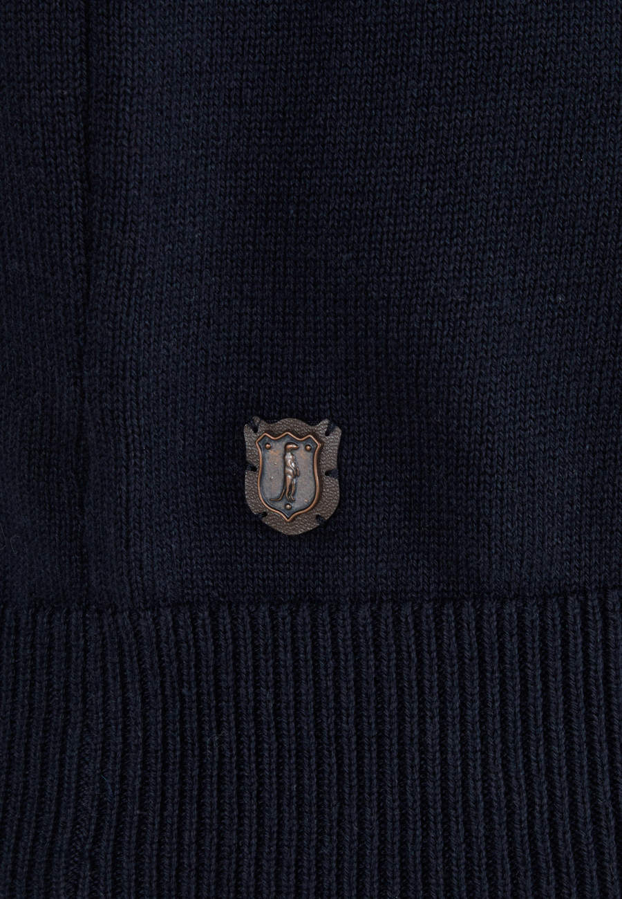 Andrew 1/4 Zip - Reed Navy-logo view