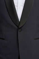 House of Cavani Aspen Midnight Navy Tuxedo Blazer Midnight Navy back view