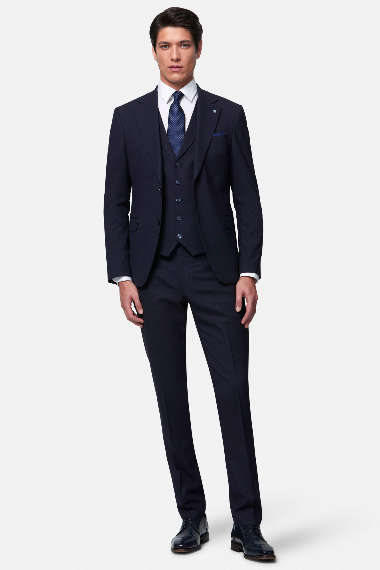 BENETTI Austin Navy Trousers Navy model front view