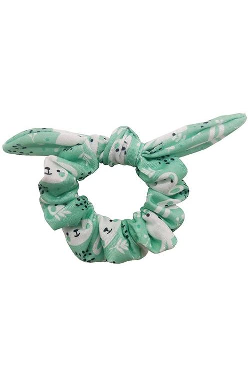 Bunny Tie Scrunchie-Green