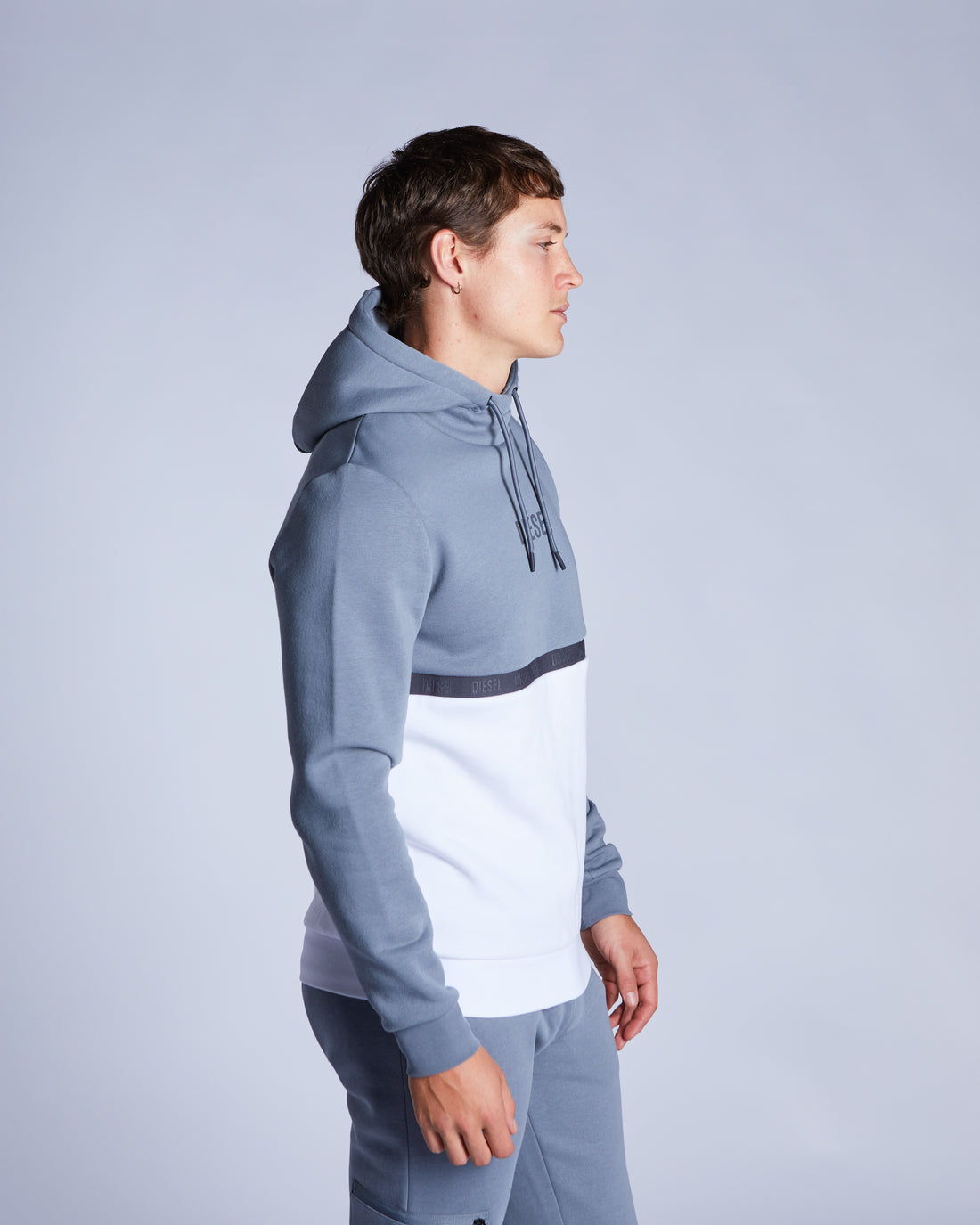Diesel Blaise Stormy Cloud Hoodie Stormy Cloud back view