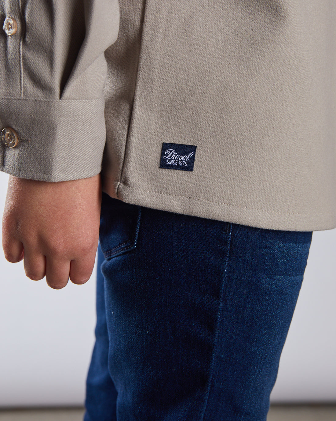 Boy's Brady Overshirt - Putty-Tab Logo View