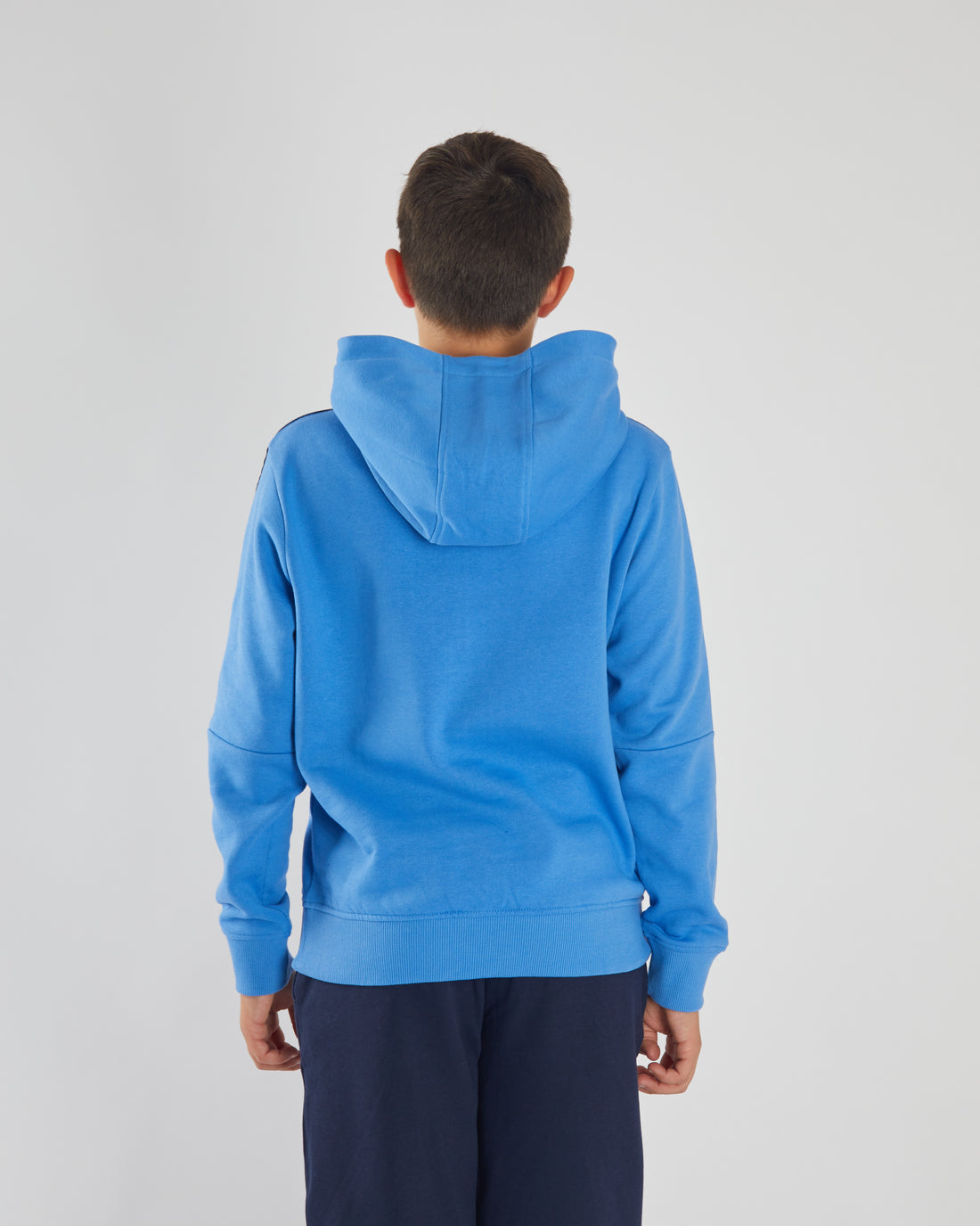 Boy's Barron Blue Hood-Model Back View