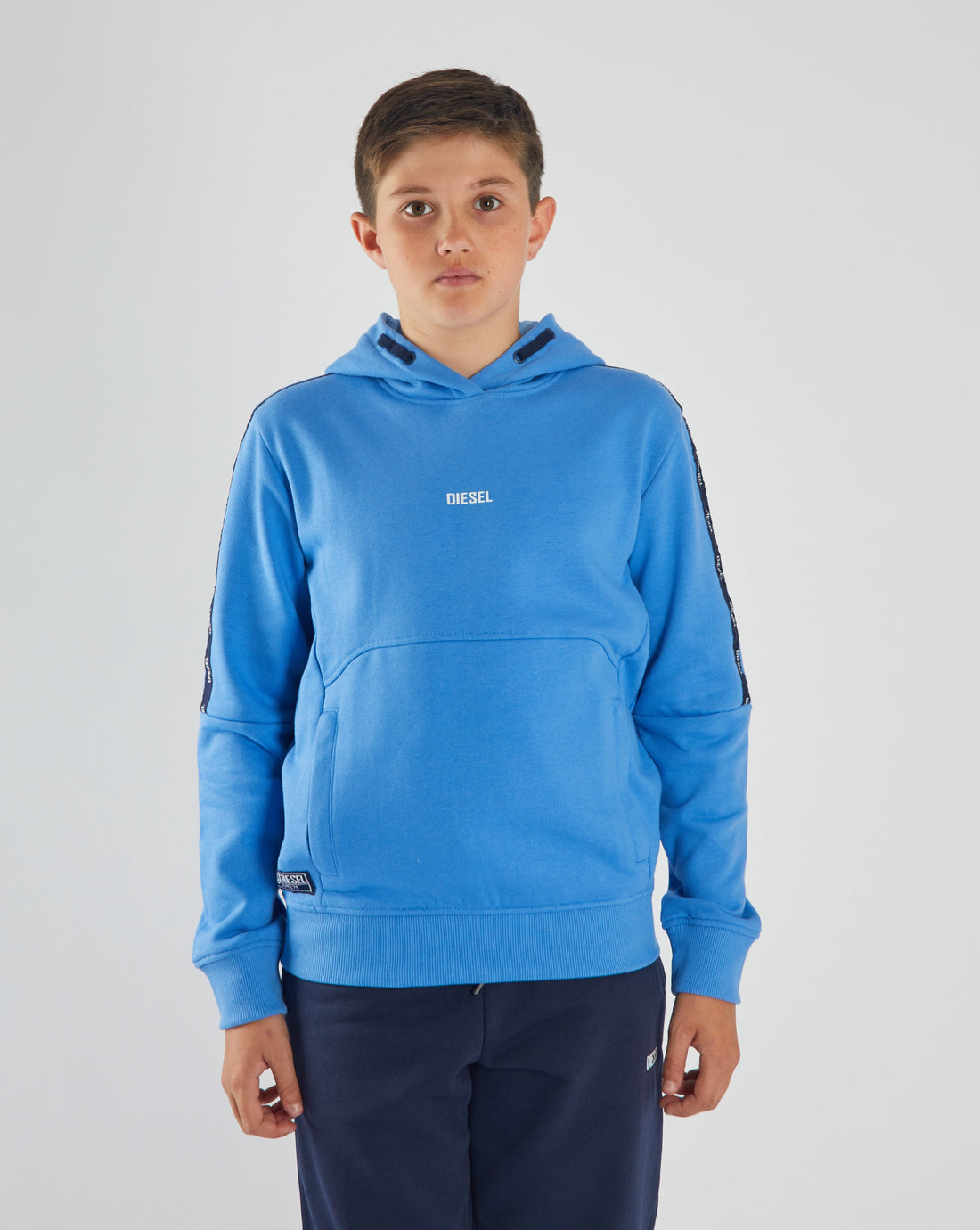 Boy's Barron Blue Hood-Model Front View