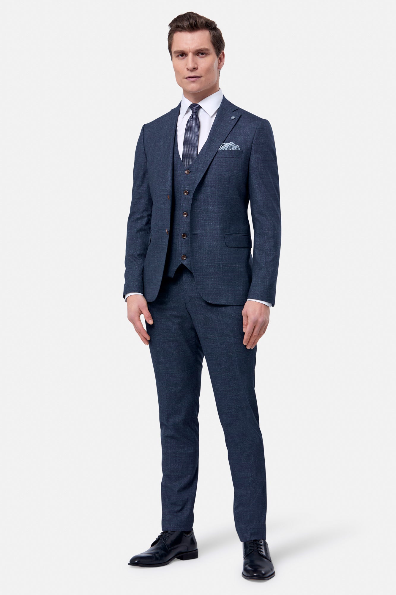 Ross 3 Piece Navy Suit-Front view