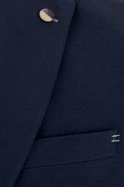 Men's Alfie Navy Blazer-Close Up View