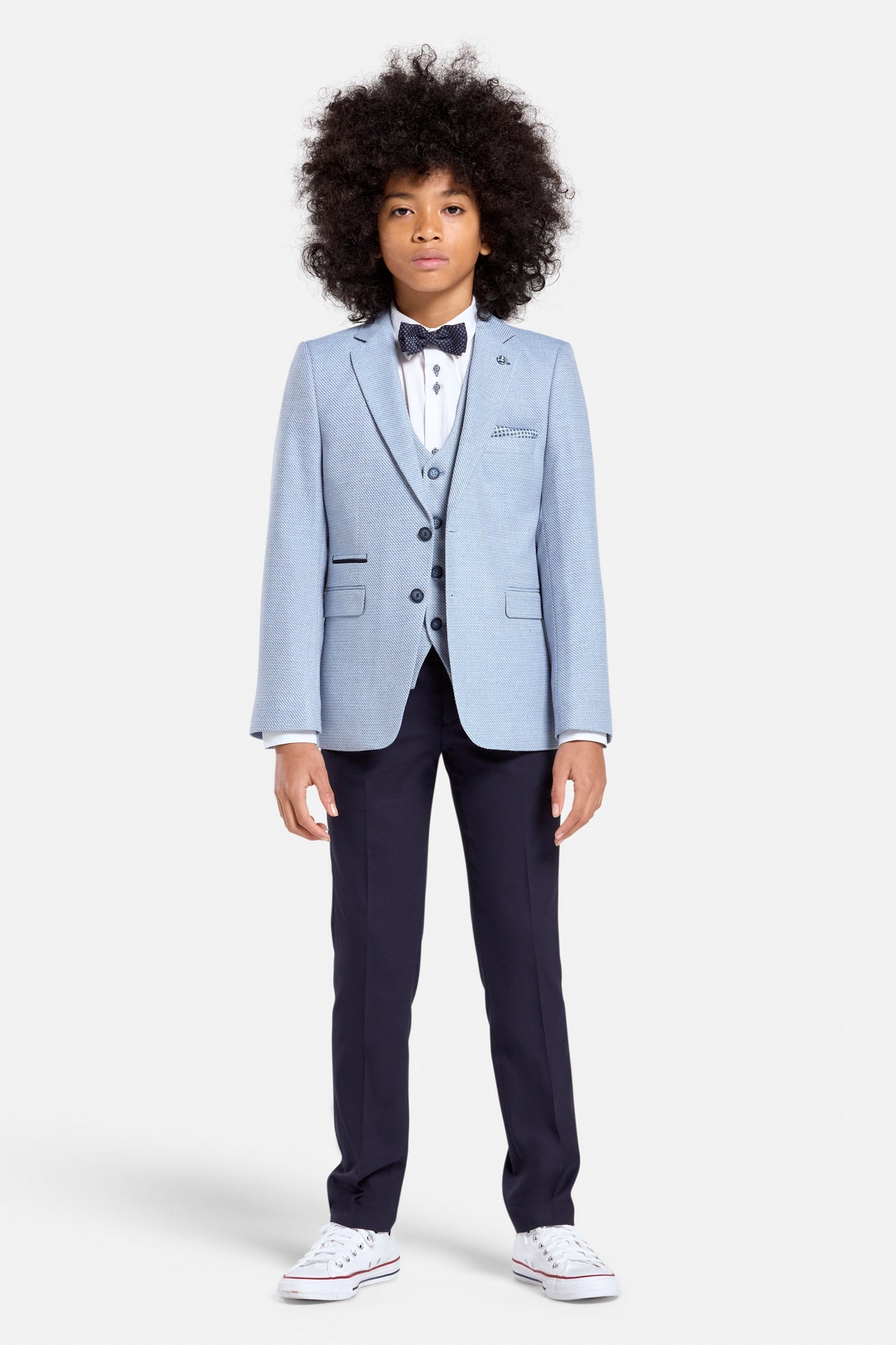 Benetti Boyswear Harold Ice 3 Piece Boys Suit ICE front view