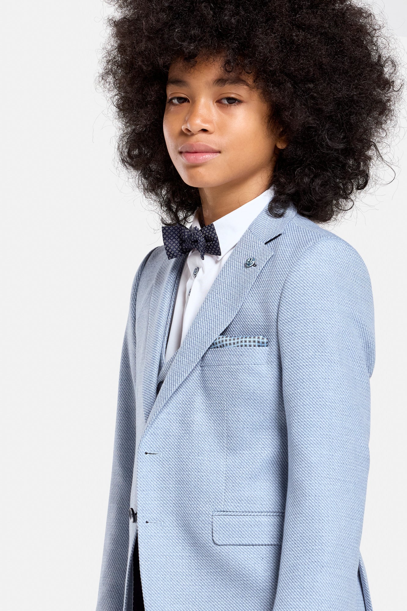 Benetti Boyswear Harold Ice 3 Piece Boys Suit ICE back view