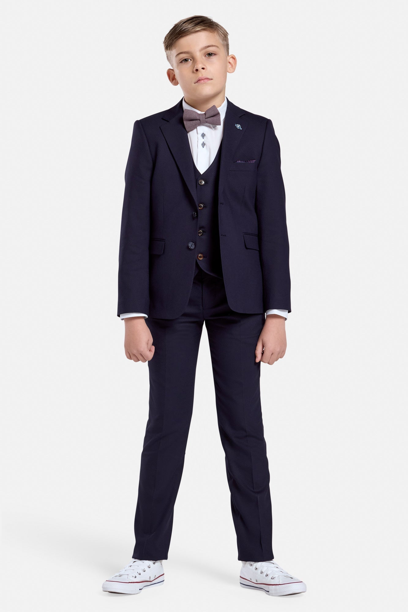 Benetti Boyswear Antoine Navy Boys Trousers Navy model front view