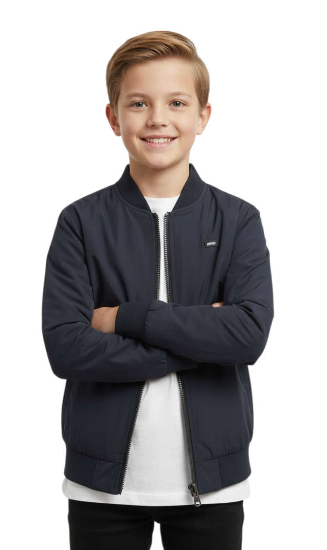 DIESEL KIDS Bishop Navy Boys Jacket Navy front view