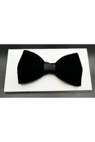 Zazzi Velvet Bow Ties by Giltedge BLACK front view