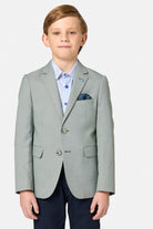 Benetti Boyswear Albert Boys Sage Blazer Sage model front view