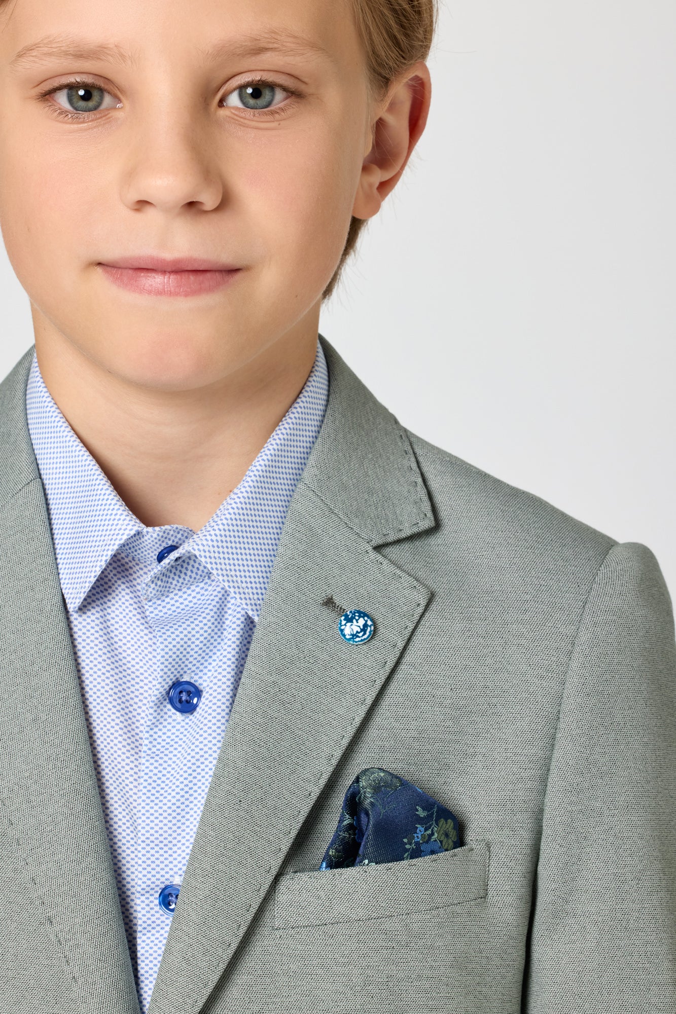 Benetti Boyswear Albert Boys Sage Blazer Sage side view
