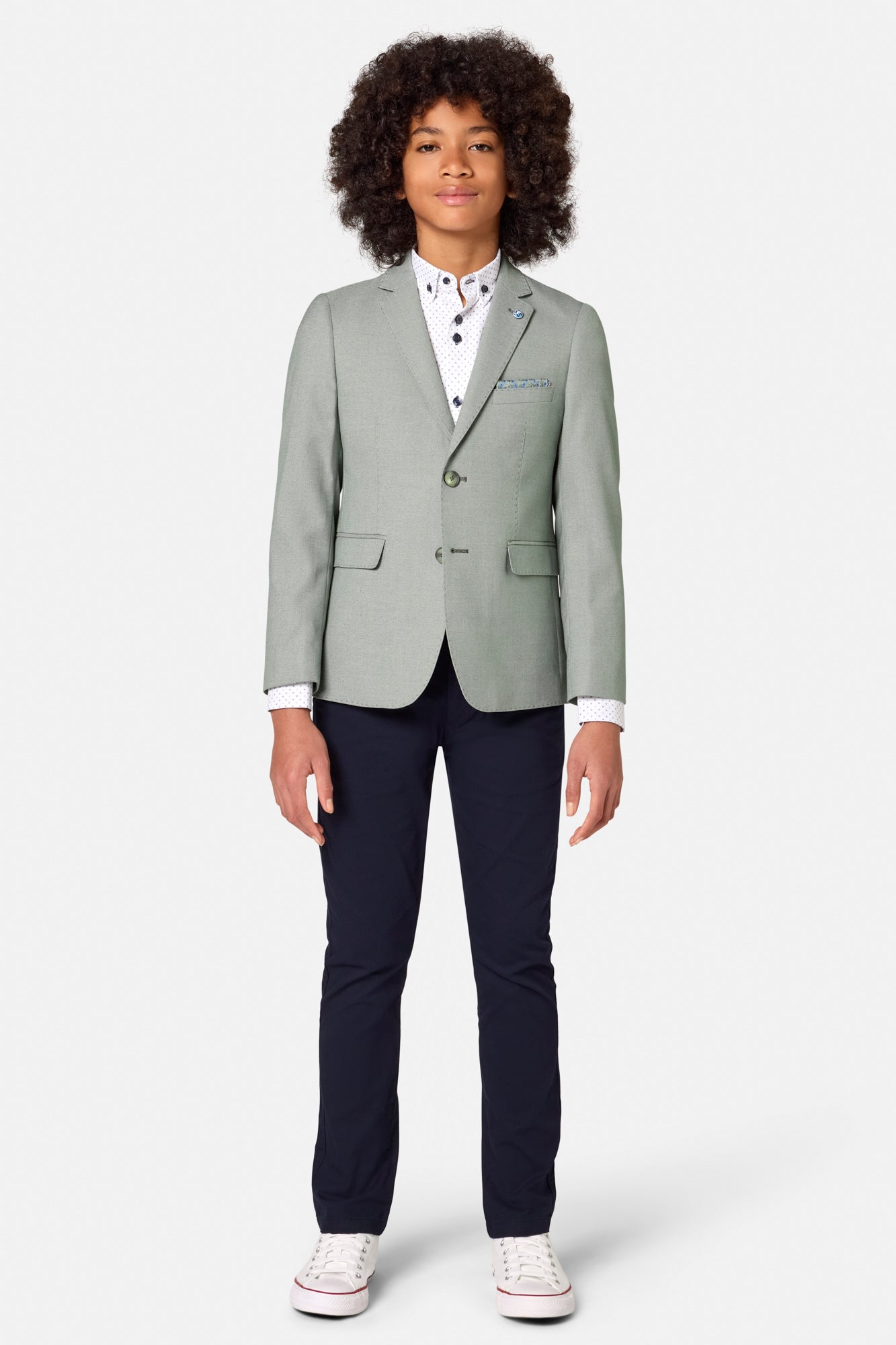 Benetti Boyswear Albert Boys Sage Blazer Sage flat front view