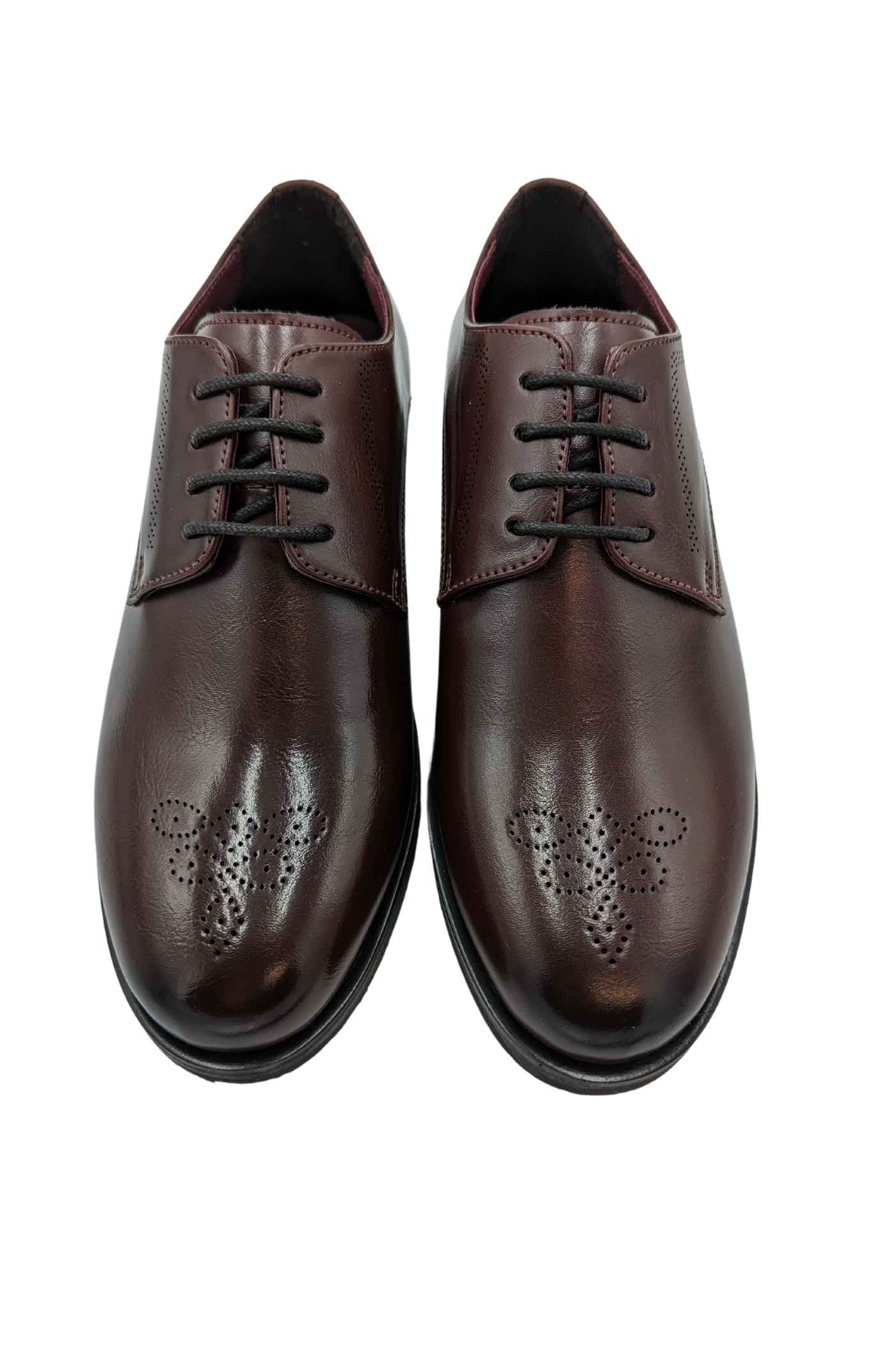 Boys Conor Burgundy Shoe-Front View