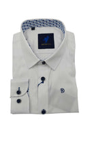 Benetti Boyswear Boys Hudson White Shirt White model front view